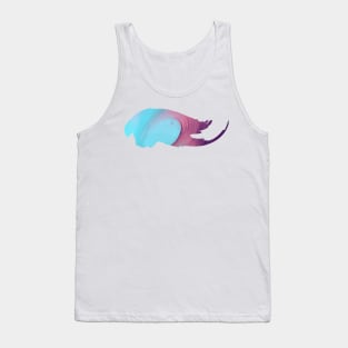 blue pink water wave design Tank Top